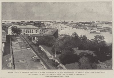 Manila, capitale delle Filippine, bombardata dalla flotta americana sotto l